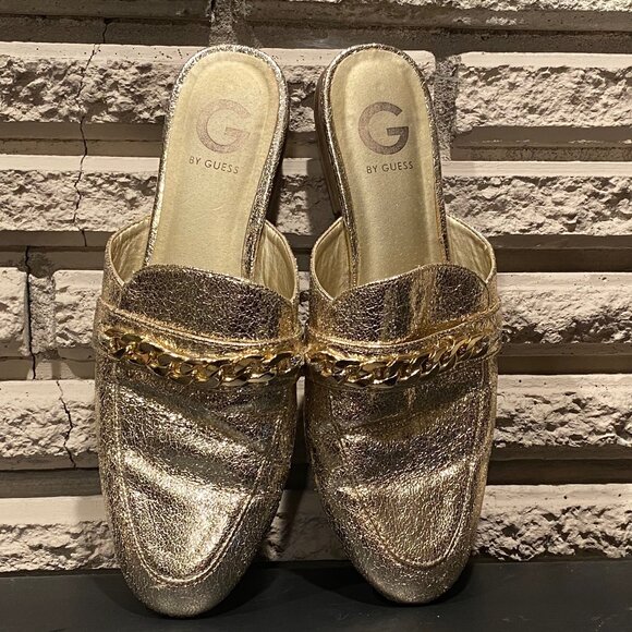 G By Guess gold flat mules - Picture 6 of 12